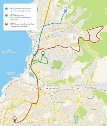 Схема движения новых автобусных маршрутов